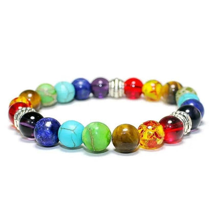 Classic 7 Beads Bracelet Natural Agates Bracelets Jewelry(Pack Of 2)